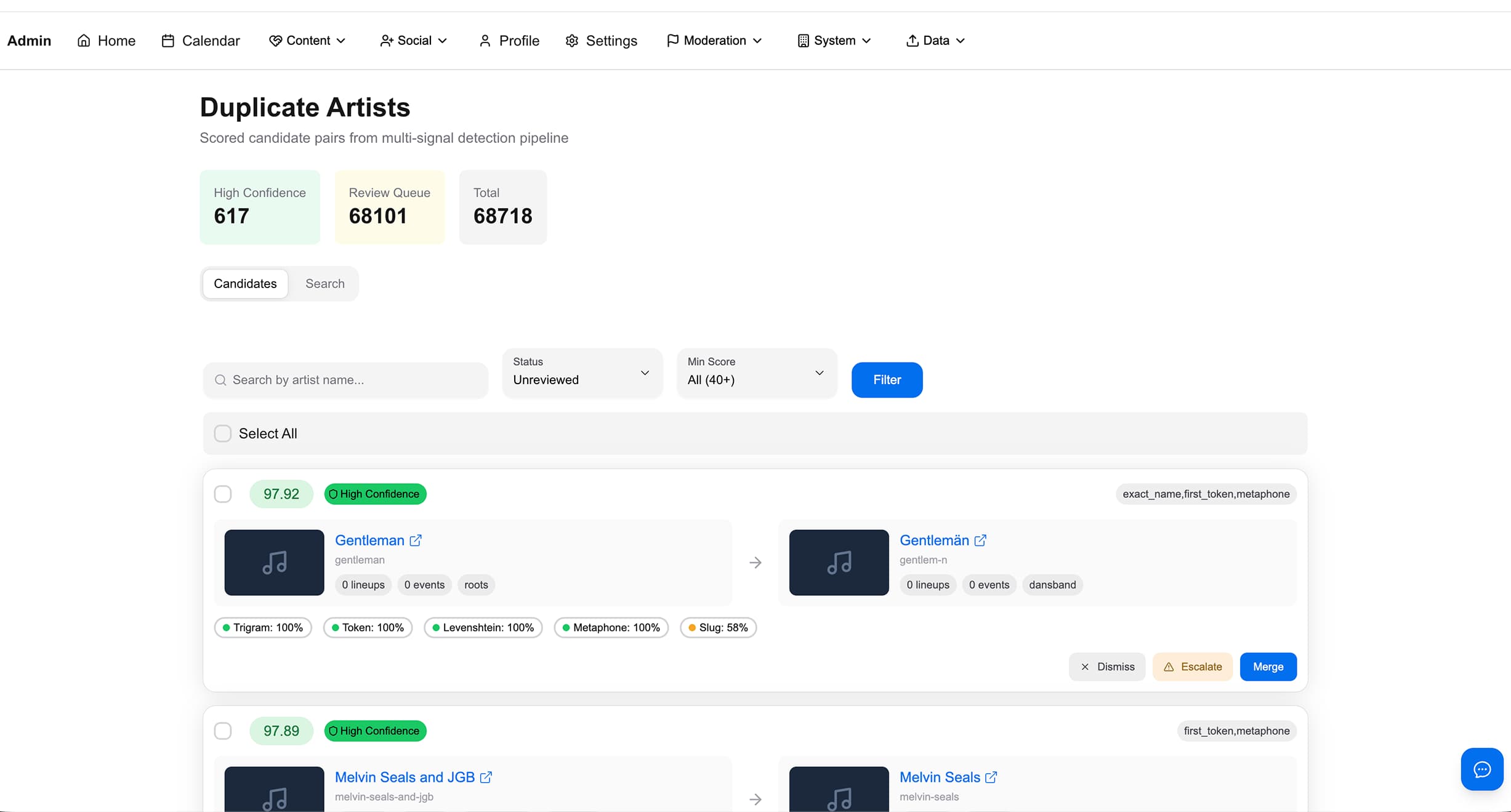 Knokr Base platform screenshot