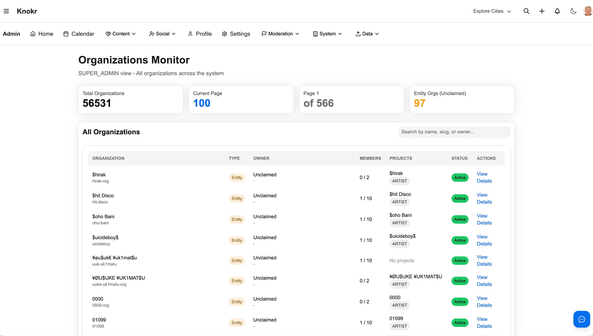 Knokr Base platform screenshot