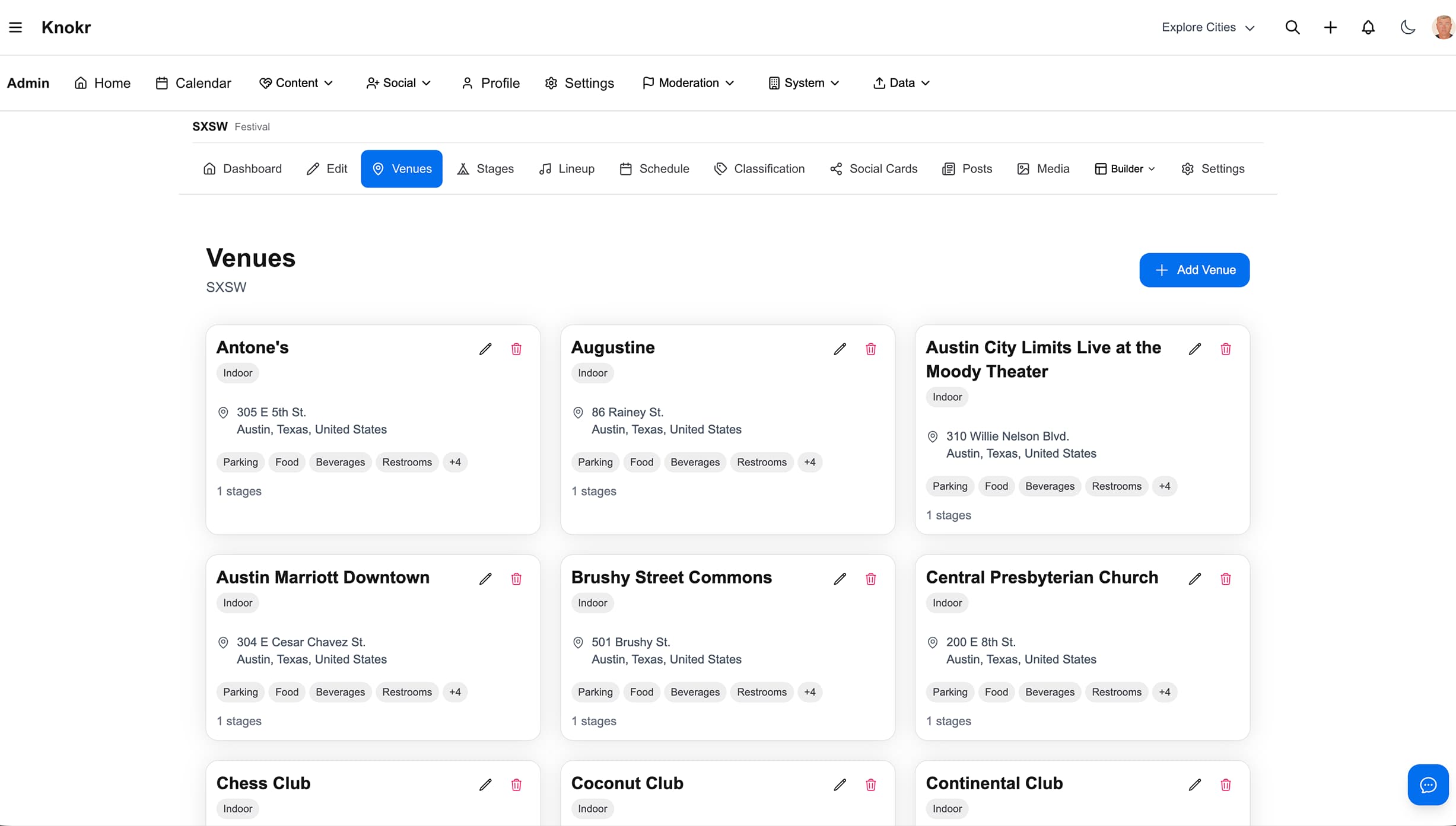 Knokr Base platform screenshot
