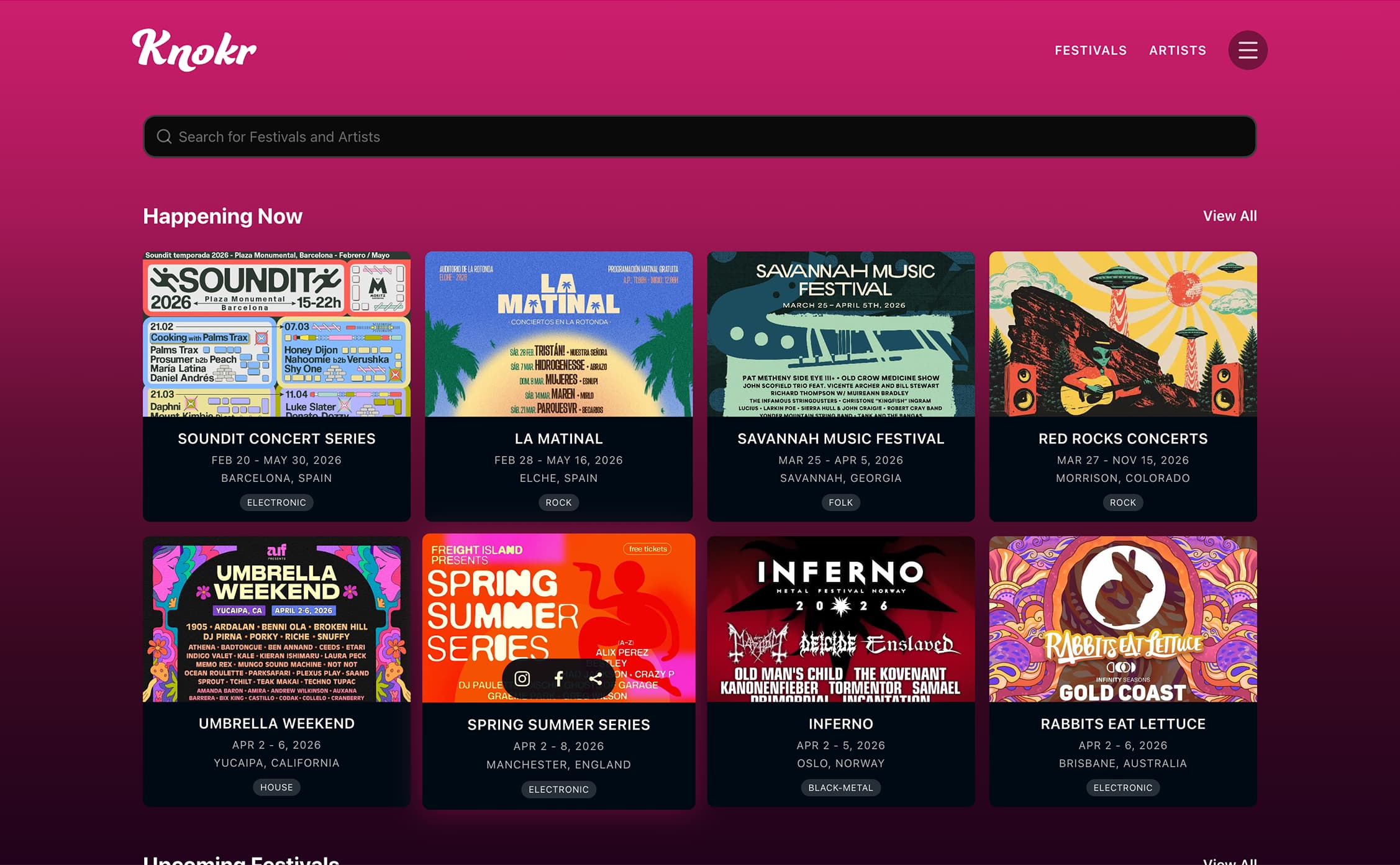 Knokr platform screenshot